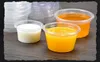 180ml / 6oz 뚜껑 우유가있는 일회용 플라스틱 투명 디저트 컵 굵은 컵 푸딩 컵 젤리 그릇 요구르트 소스 식품 가게 포장 SN2324