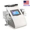 stock aux États-Unis Minceur 6 IN 1 40k Liposuccion ultrasonique Cavitation 8 Pads Laser Vacuum RF Soins de la peau Salon Spa Équipement de beauté Machine