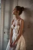Tatlım dantel elbiseler ile kemiksiz seksi plaj gelinlikleri özel yapım bohem bahçe gelin elbisesi vestido de novia