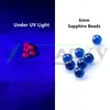 Beracky 6 mm Sapphire Terp Perles Bleues Terp Perles Perles Accessoires pour fumeurs bord biseautés Quartz Banger Nails verre d'eau Bangs Rigs