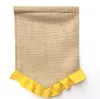 Burlap Garden Flags Diy Party Guide Flagga Portable Blank Banner Party Garden Dekorationer för Bröllop Halloween Jul 14 Färger Sn22