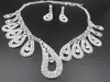 Womens Bridal Wedding Pageant Rhinestone Ketting Oorbellen Sieraden Sets Voor Partij Bruids Sieraden Mode Schoonheid Sieraden