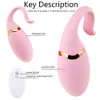 Tadpole USB -laddningsvibrator Silikon Vattentät massager Fjärrkontroll med GSPOT -stimulering Sexuell orgasm ABS Sexleksaker för W2667688