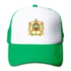 Unisex man wapenschild van Marokko mesh caps kleuroptie hoed caps hiphop gemonteerde cap mode233L