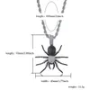新しいアイスアウト CZ スパイダーペンダントネックレスメンズマイクロ舗装ヒップホップゴールドシルバーカラーブリンブリンチャームチェーンジュエリー