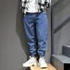 Japanischen Stil Mode Männer Jeans Streifen Designer Lose Fit Cargo Hosen hombre Slack Bottom Street Hip Hop Joggers Jeans Männer