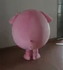 Profissional personalizado rosa porco traje da mascote dos desenhos animados porco gordo personagem roupas natal festa de halloween fancy dress