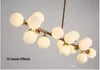 Moden art pendant light gold/black magic bean led lamp living dining room shop led striplight glass pendant lamp fixtures