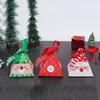 Buon Natale Candy Bags Albero di Natale Confezione regalo di Natale Piramide di carta di caramella di caramella di cerimonia nuziale Cookie Storage Bag