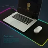 LED tapis de souris de jeu lumineux coloré surdimensionné brillant USB LED étendu clavier éclairé PU couverture antidérapante280D