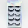 Laserförpackning 5 Par Mink Lashes Set Handgjorda Återanvändbara Falska Ögonfransar Makeup Tillbehör Tjocka Naturliga Långa 6 Modeller Tillgängliga DHL Gratis