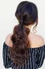 human Ponytail Drawstring Wavy wraps around Ponytails Clip in Hair Extensions ,18" Pony Tail Horsetail human Hairpieces