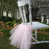 Venta caliente 50 cm * 45 cm Silla de Estilo Europeo Falda Tutu Ruffles Encantadores Decoraciones de La Boda Sillas Cubiertas Fiesta de Cumpleaños Suministros