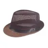 Summer Unisex Paper Straw Jazz Hat Short Brim Mesh Fedora Hat with Belt Buckle Party Beach Cap Sunhat for Men Women