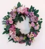 Artificial Peony Flower Wall Decoration Christmas Garland Hanging Home Silk Flower Wreath Door Wedding Decorative Backdrop