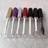 Lege lip glanzend buizen 5 ml eyeliner fles diy make-up lip oliebuizen ronde plastic buis met dop f3352