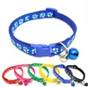 Eenvoudig slijtage Cat Dog kraag met bel verstelbare Buckle Dog Collar Cat Puppy Pet Supplies Cat Dog Accessories GA650