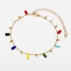 Bohemian Acrylic Färgglada Pärlor Anklets För Kvinnor Minimalistisk Guld Handgjorda Etniska Anklet Foot Smycken Tillbehör 2019 Ny