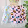 Pet Dog Dog Cat Bear Lace Jupe Spring and Summer Nouveau dessin animé Prited Ballet Jupe Robe Dog Vêtements