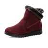 donne di inverno non modo di marca stivali Triple Nero Marrone camoscio rosso stivali neve caviglia Scarpe femmina tenere in caldo 35-40 Stile 13 il trasporto libero