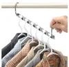 Perchas de ropa mágica Cadena de colgante Cadena de acero inoxidable de metal Closet Percher Shirts Tidy Guardar espacio Organizador Perchas para ropa