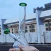 Kalın beher bong cam su borusu 10 inç pembe yeşil başlı cam dab teçhizat yağ teçhizatı kabarcık