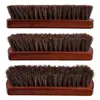 Horsehair Shoes Brush with Wood Handle Multi-function Cloth Shoes Boots Brush Sofa Furniture Clothes Leather Care