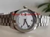 vente de montres de luxe pour hommes automatiques 40 mm hommes blanc romain jour-date 228206 montres-bracelets pliantes mécaniques en acier inoxydable