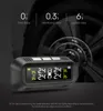 Solar TPMS Car Tyre Pressure Monitor System Display متصل بالزجاج TPMS تحذير درجة حرارة مع 2 مستشعرات 2164032
