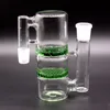 Hookahs Recycler Honeycomb Ashcatcher 18mm Double Percolator Bong Ash Catchers Two Function Bubbler Pipes Hand Blown Oil Rigs Accessories
