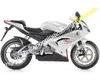 Pour Aprilia Moto Kit RS125 2006 2007 2008 2009 2010 2011 RS 125 RS-125 Blanc Noir ABS Carrosserie Carénage Ensemble (moulage par injection)