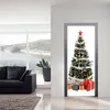 شجرة 3D ملصق عيد الميلاد هدية الباب عالق يمكن أن تحرك المياه الجدار ملصق غرفة نوم وغرفة معيشة اليدويه خلفيات 004