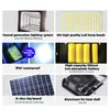 Solar Powered Street Flood Lamp 60W 100W Solar LED Spotlight with Remote Control Security Lighting for Yard Garden Gutter Pathway