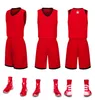 2019 Novo Blank Basketball jerseys logotipo impresso Mens tamanho S-XXL preço barato transporte rápido de boa qualidade Vermelho Preto RB013