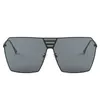 Nuevas gafas de sol de una pieza para hombres Hombres y mujeres Diseñador de la marca Moda Gafas planas con montura grande Diseño de lentes de una pieza Estilo vanguardista 66