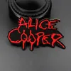 Alice Cooper Red Lettres Red Patch sur les autocollants Vêtements Badge brodé Applique pour Jacket Jeans Costume Décoration