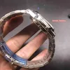 الرجال مثلج الماس ساعة اليد الفضية حالة الفولاذ المقاوم للصدأ ووتش ووتش أزياء غريبة ووتش الماس حزام الساعات الميكانيكية التلقائية