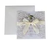 Wedding Invitation Cards Bowknot lace floral Laser Cut Hollow out cover full set Exquisite Greeting Cards Engagement Party Supplie7152838