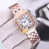 Ny 22mm Small Panthere WJPN0008 Swiss Quartz Womens Watch White Dial Diamond Bezel Rose Gold Bracelet Mode Ladies Klockor Watch_Zone