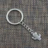 Fashion 20pcs / Lot Key Ring Keychain Smycken Silver Plated Desert Cactus Flower Charms Pendant Key Tillbehör