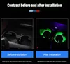 LED Car Cup Mat Atmosphere Lights para todos os carros RGB USB Charging Cups Pad Interior Atmosphere-Lamp1986