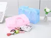 5 Colors Make Up Organizer Bag Toiletry Bathing Storage Bag women waterproof Transparent Floral PVC Travel cosmetic bag