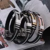 Heren roestvrijstalen siliconen zwarte armband eenvoudige rubberen nieuwe ontwerp punk charm polsband armband voor heren mode-sieraden cadeau
