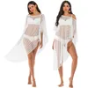 Túnicas de praia maiô cover ups feminino plus size maiô bikini saída praia fishnet coverups pareo kaftan swimwear1192895