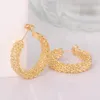 Серьги-гвоздики C-образной формы, уникальные стильные женские аксессуары, модные женские ювелирные изделия из 18-каратного желтого золота, подарок