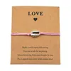 New Metal Seashell fascino Ciprea Bracciale Love Card bracciali stringa Handmade per le donne Uomo Bambini monili fortunati da regalo