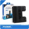 Dote Dock Charger Wentylator chłodzący do PS4 PS4 Slim PS4 Pro, chłodnica Półka Dual Controller Chargers Stacja ładująca do PlayStation 16 sztuk / L