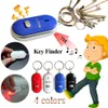 Enkel ljudkontroll Locator Lost Key Finder med blinkande LED Ljusnyckel Kedja Keychain Keys Hitta Whistle Sound Control Gifts JXW535