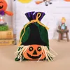 10 pz / lotto nuova decorazione del partito flanella non tessuta fascio sacchetto di caramelle sacchetto regalo halloween per bambini ornamento modello zucca portatile