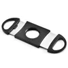 Pocket Plastic Stainless Steel Cigar Cutter Knife Double Blades Scissors Tobacco Cigars Tool ABS Black Cigar Accessories8773699